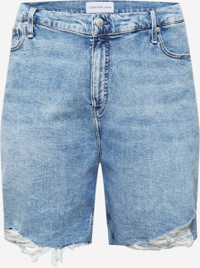 Calvin Klein Jeans Curve Shorts in blue denim, Produktansicht