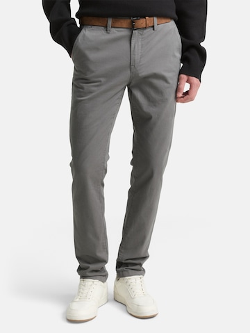 Coupe slim Pantalon chino TOM TAILOR DENIM en gris
