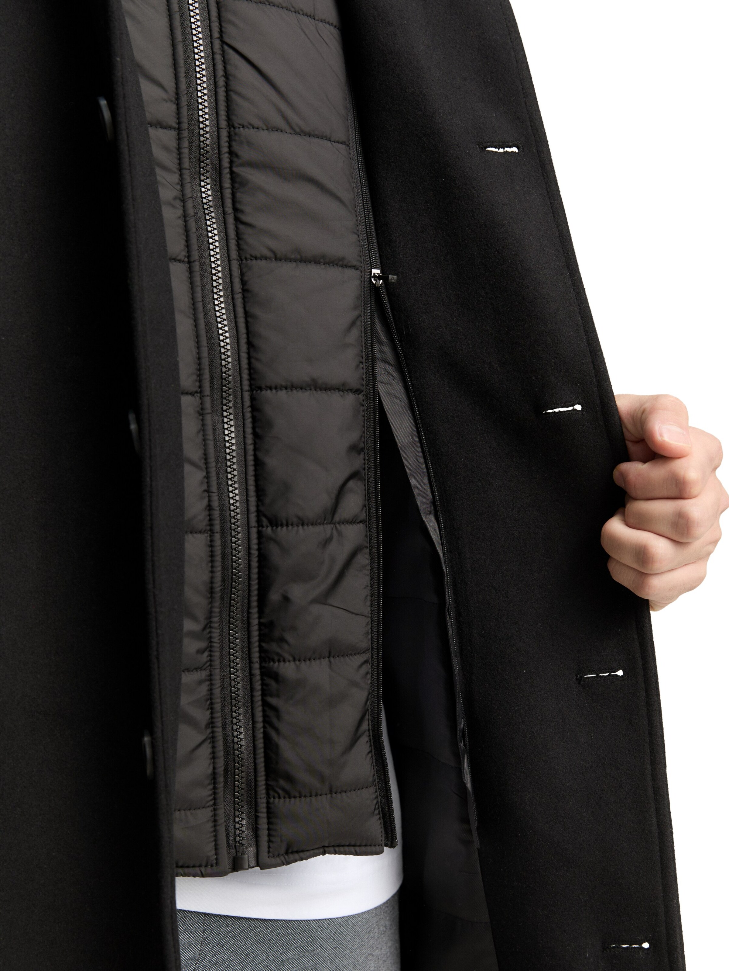 TOM TAILOR Демисезонное пальто в Черный