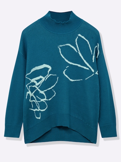 SHEEGO Pullover in cyanblau / mint, Produktansicht