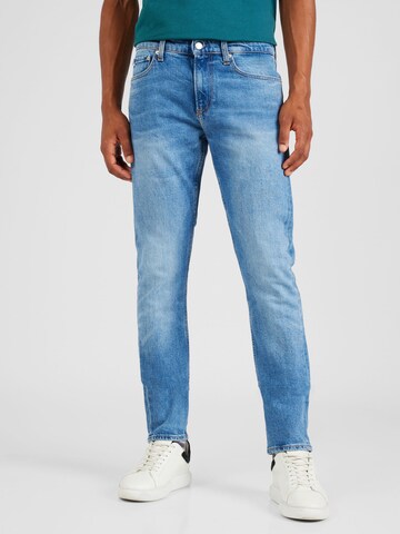 Calvin Klein Jeans Slimfit Jeans in Blauw: voorkant