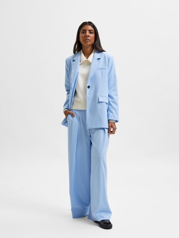 SELECTED FEMME Wide leg Pleat-Front Pants 'Charlotte' in Blue