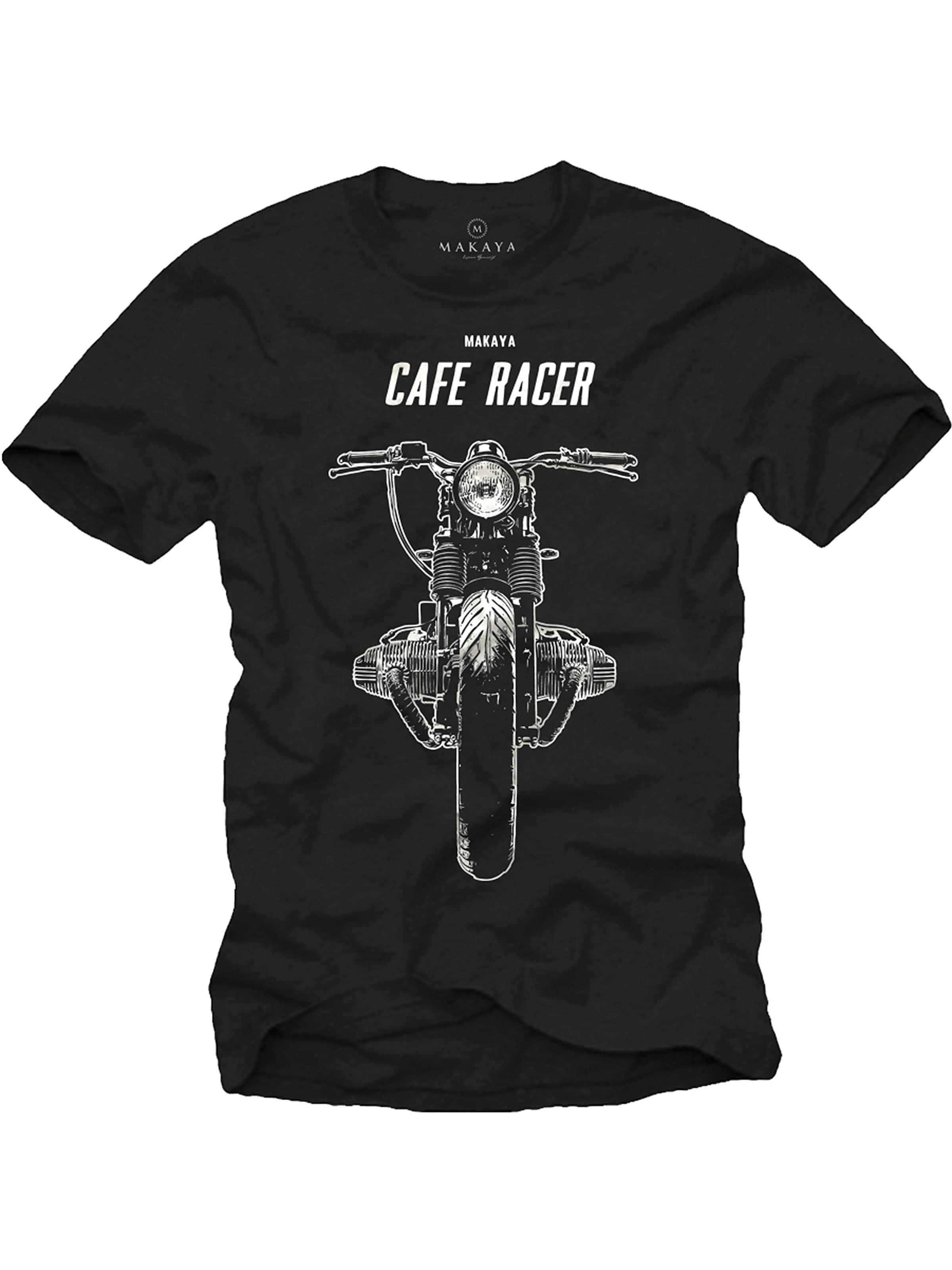 MAKAYA Shirt 'Cafe Racer' in Black: front