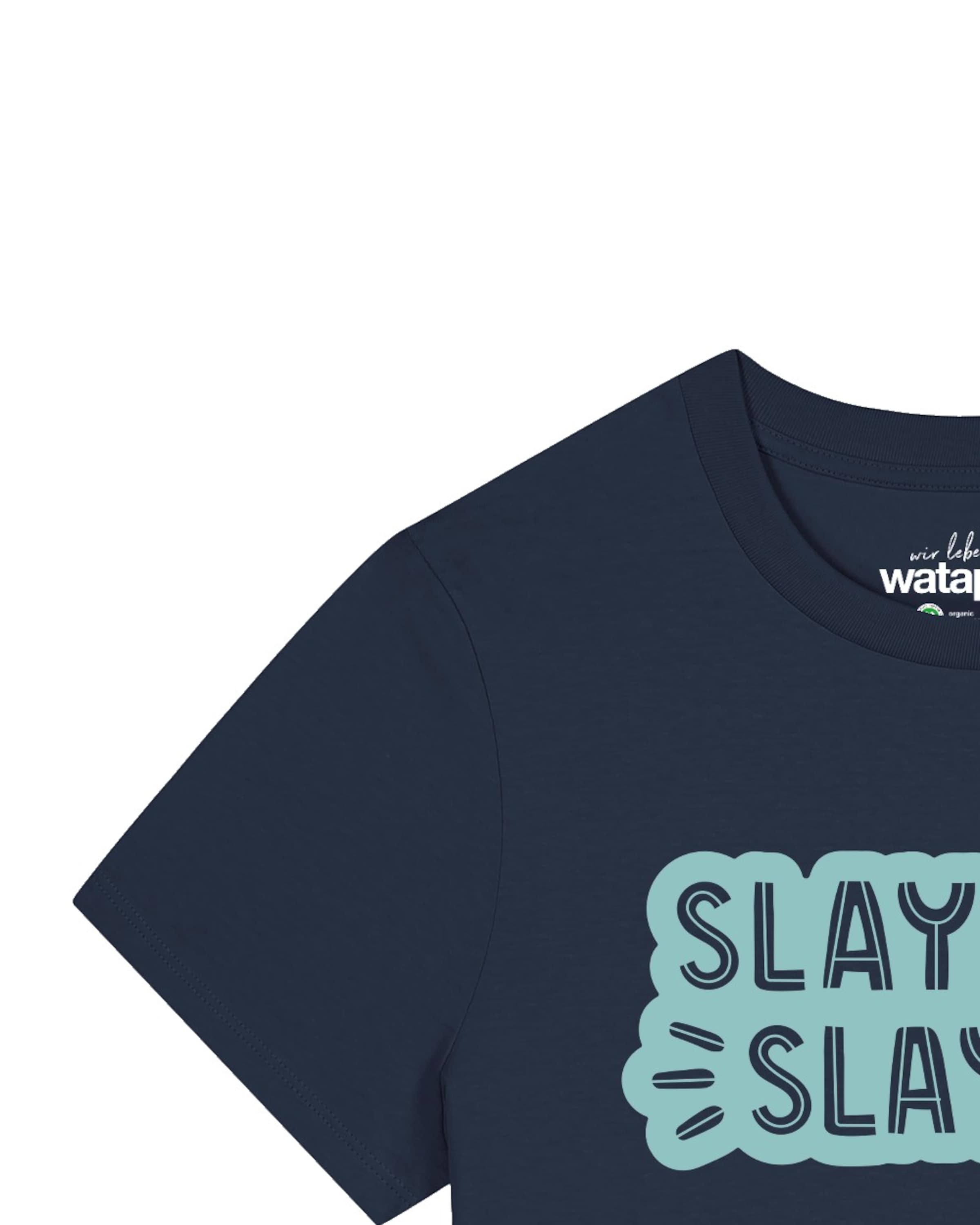 Watapparel Shirt 'Slay girl' in Blue