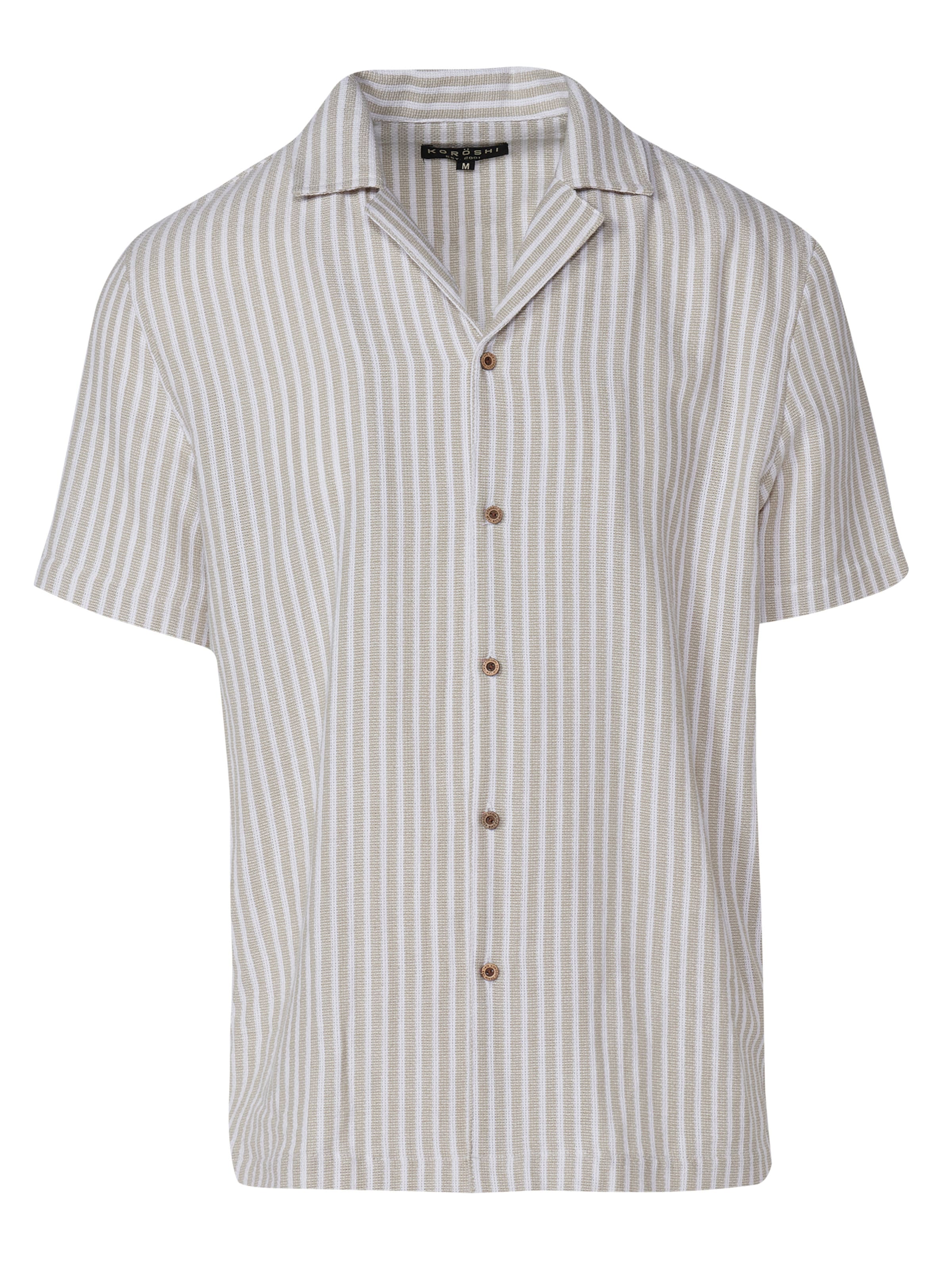 KOROSHI Regular fit Πουκάμισο σε μπεζ: μπροστά