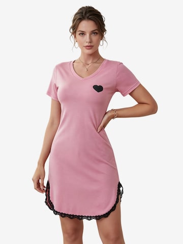 Yesfashion Koszula nocna w kolorze różowy