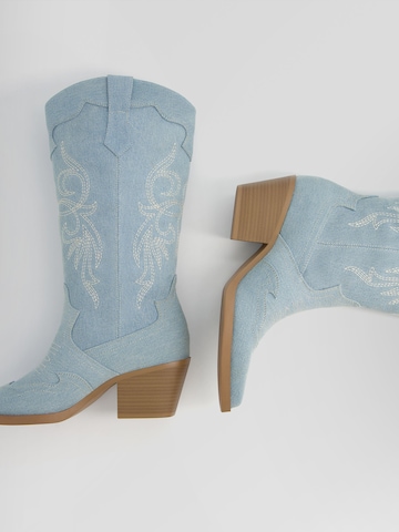 Bershka Cowboylaarzen in Blauw