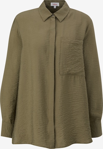 s.Oliver Blouse in Groen: voorkant