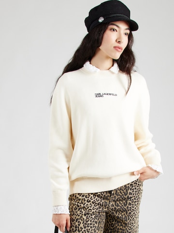 KARL LAGERFELD JEANS Sweater in Beige: front