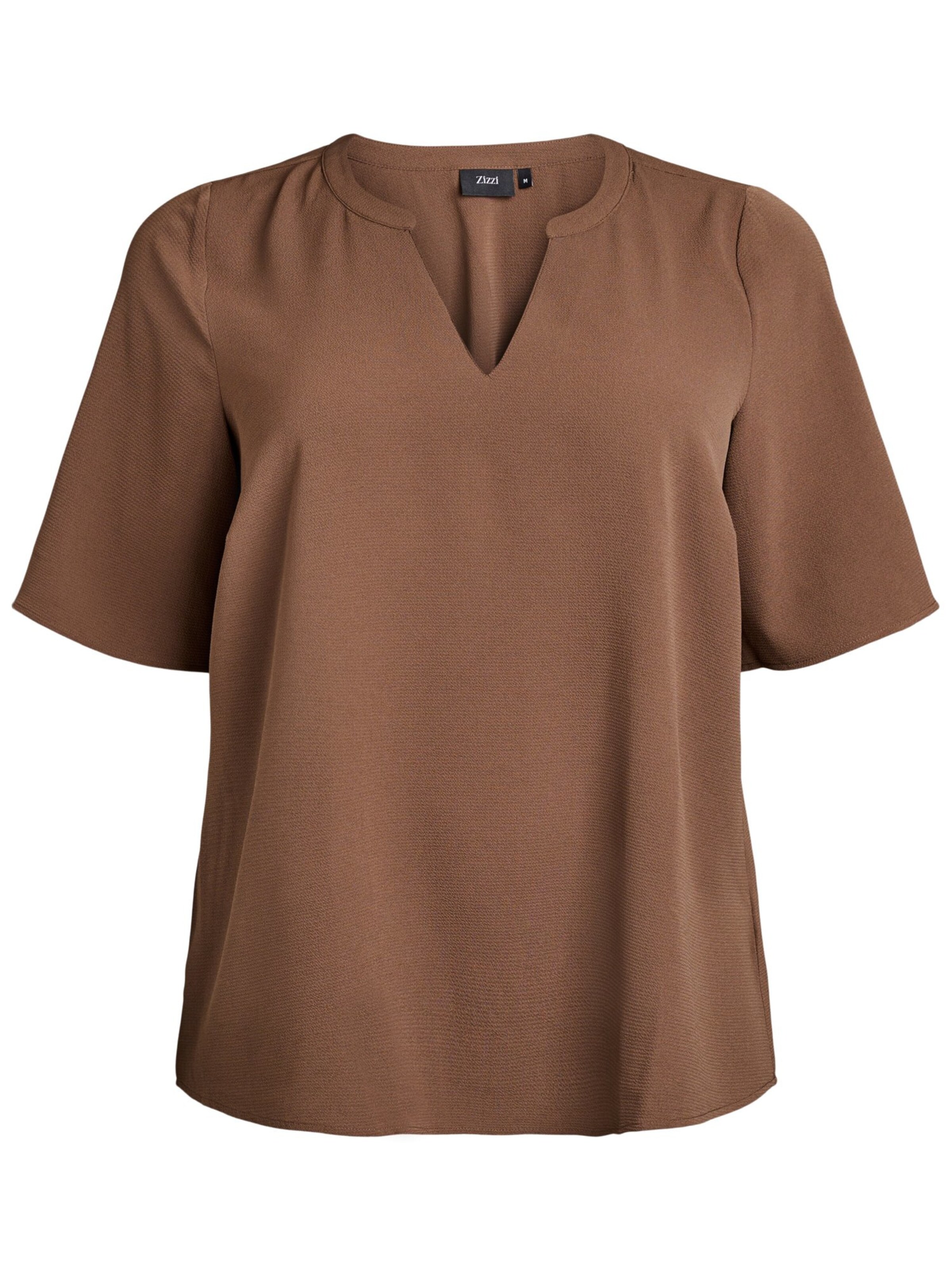 Zizzi Bluse 'VANNI' i brun: forside