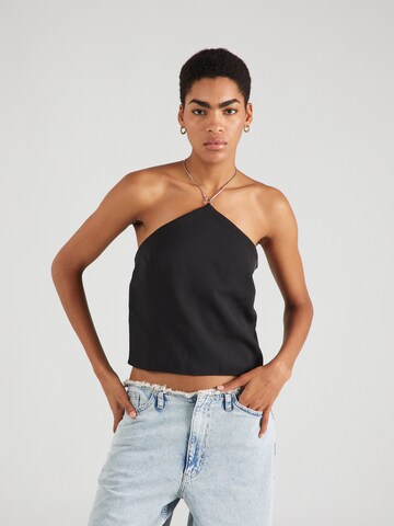 Calvin Klein Jeans Blouse in Zwart: voorkant