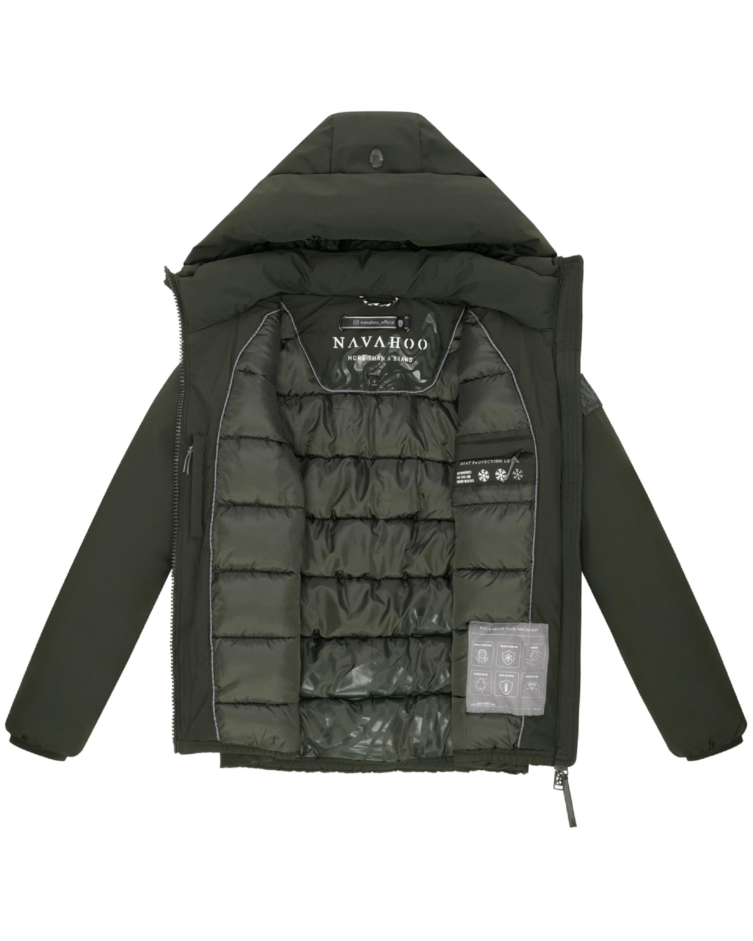 NAVAHOO Vinterjakke 'Blütenlicht 14' i grøn
