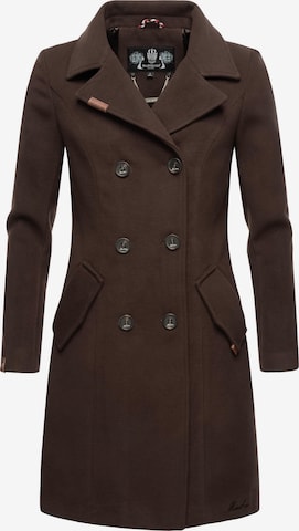 MARIKOO Between-seasons coat 'Nanakoo' in Brown: front