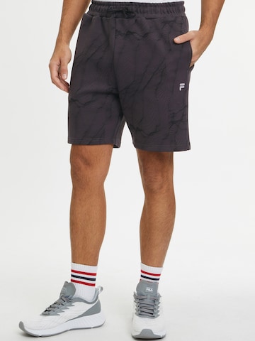 FILA Regular Workout Pants 'RILO' in Grey: front