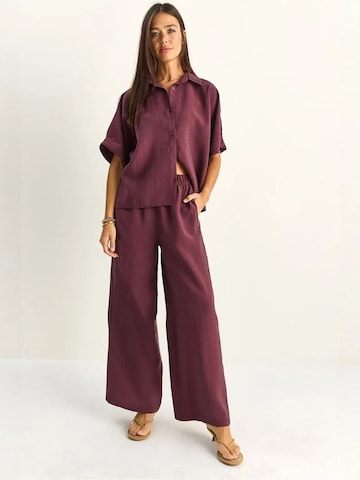 Bianco Lucci - Roupa de casa 'Zweiteiliges Set' em roxo: frente