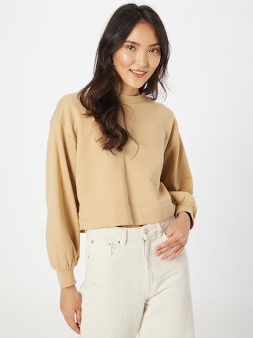 Sweat-shirt 'Barushka' Aligne en beige : devant