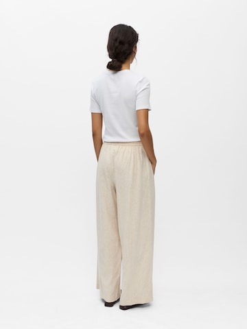 OBJECT Wide Leg Bukser 'OBJKadie' i beige