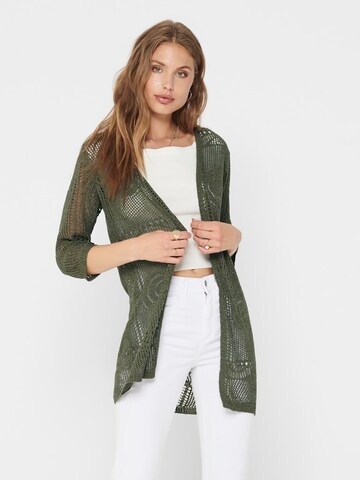 JDY Knit cardigan 'JDYKofi' in Green: front