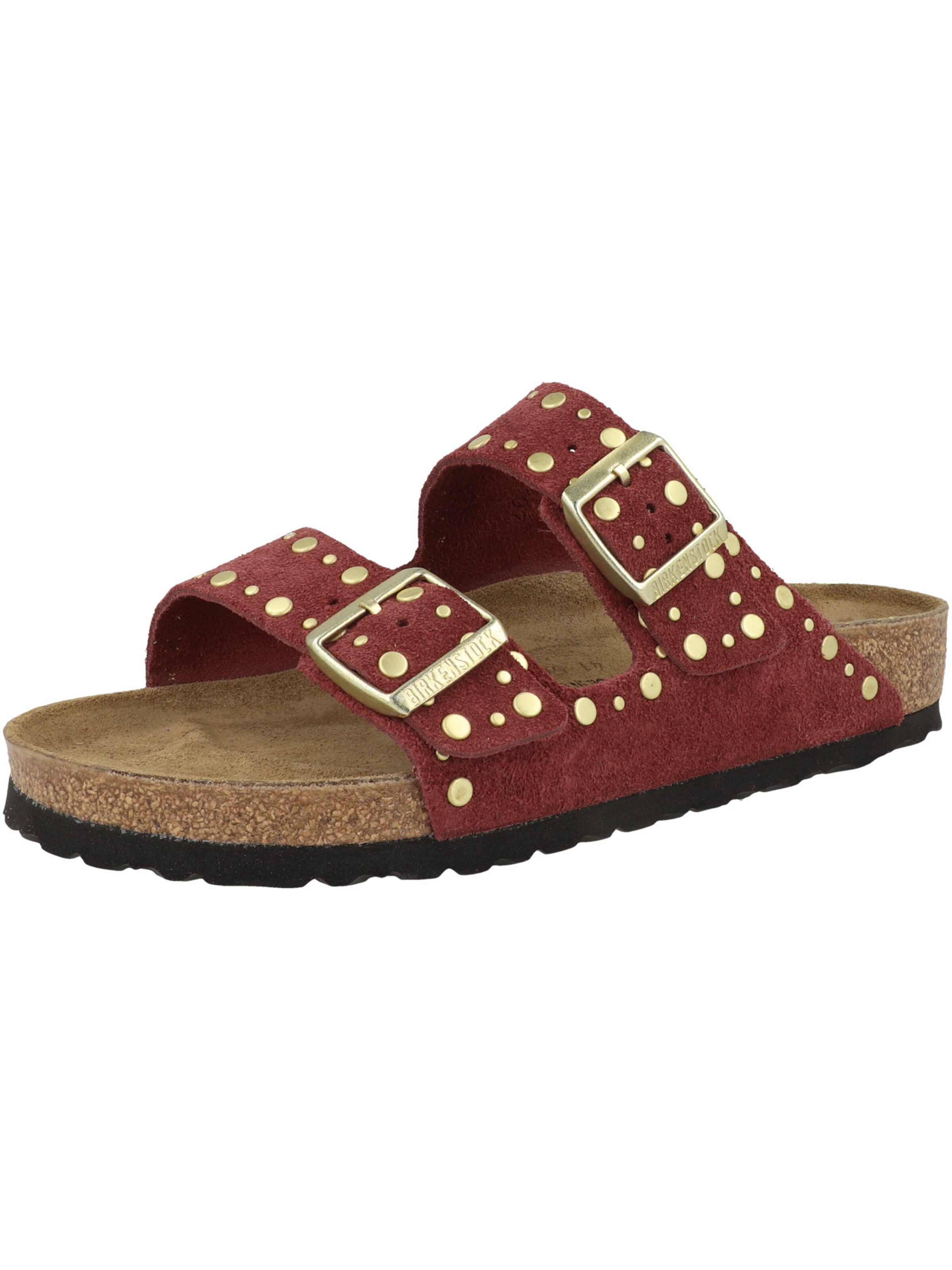BIRKENSTOCK - Sapato aberto 'Arizona Rivet' em vermelho: frente