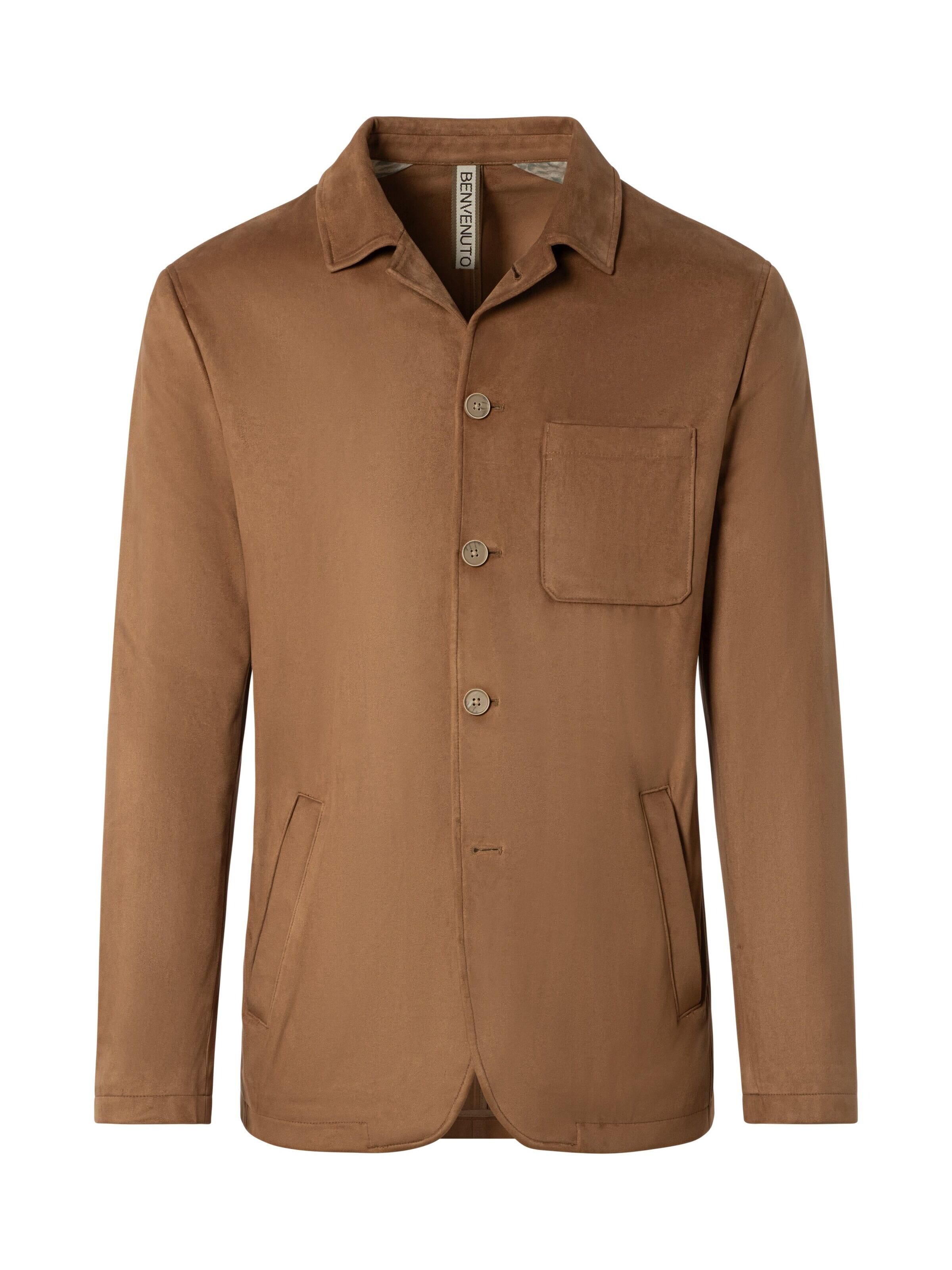 BENVENUTO Regular fit Colbert 'LORETTO J' in Bruin: voorkant