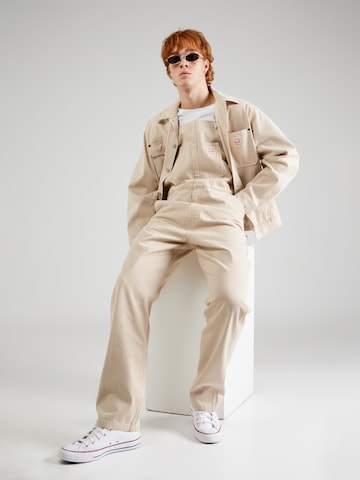 LEVI'S ® Loosefit Latzjeans 'RT Overall' in Beige