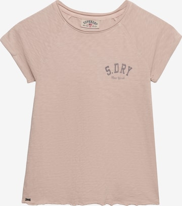 Maglietta 'Athletic Essentials' di Superdry & Co in rosa: frontale