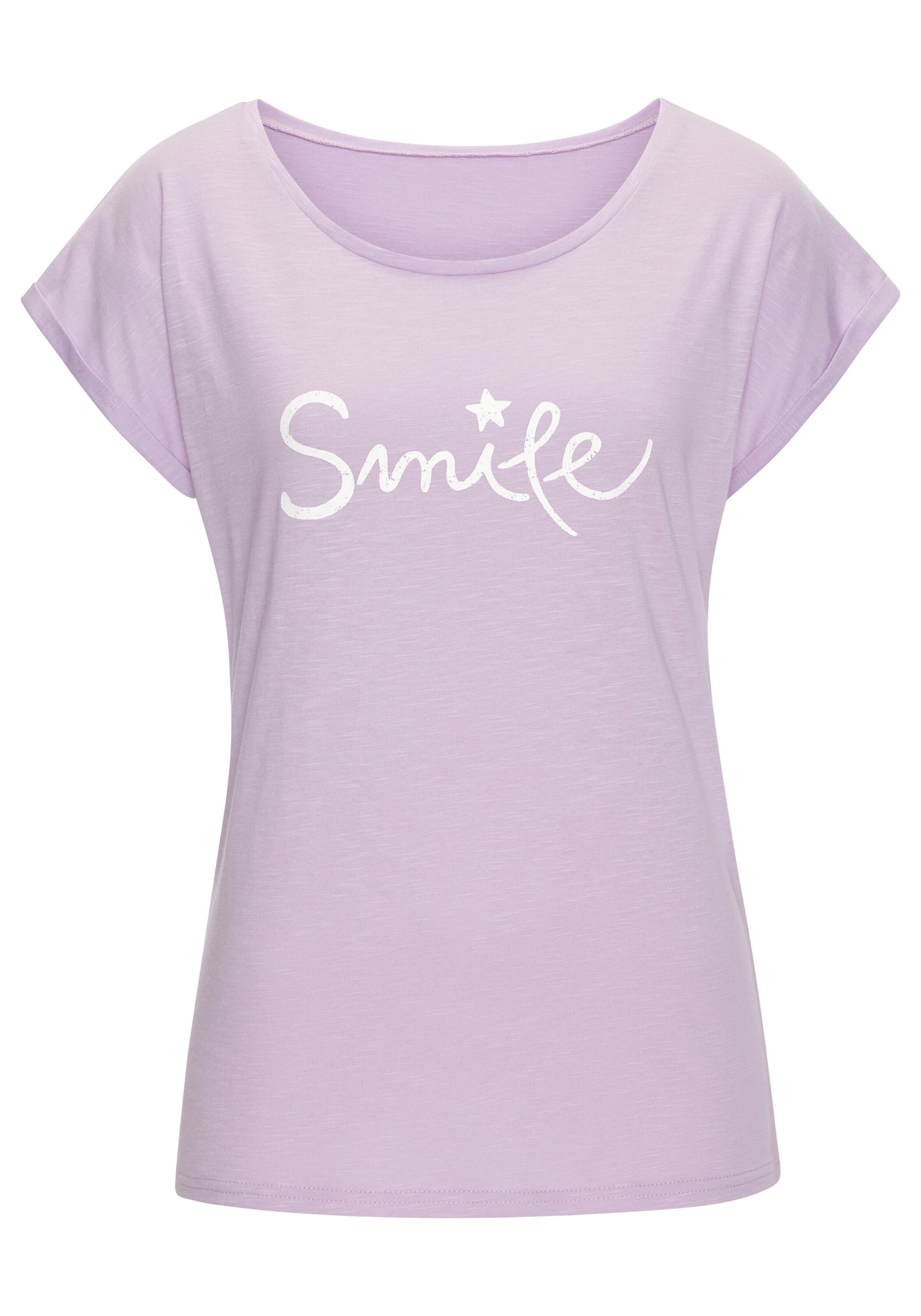 BEACH TIME Shirt in Purple: front