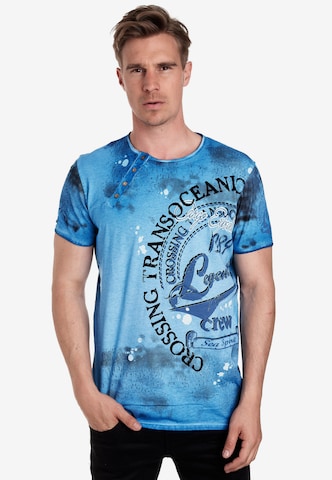 Rusty Neal Shirt in Blauw: voorkant