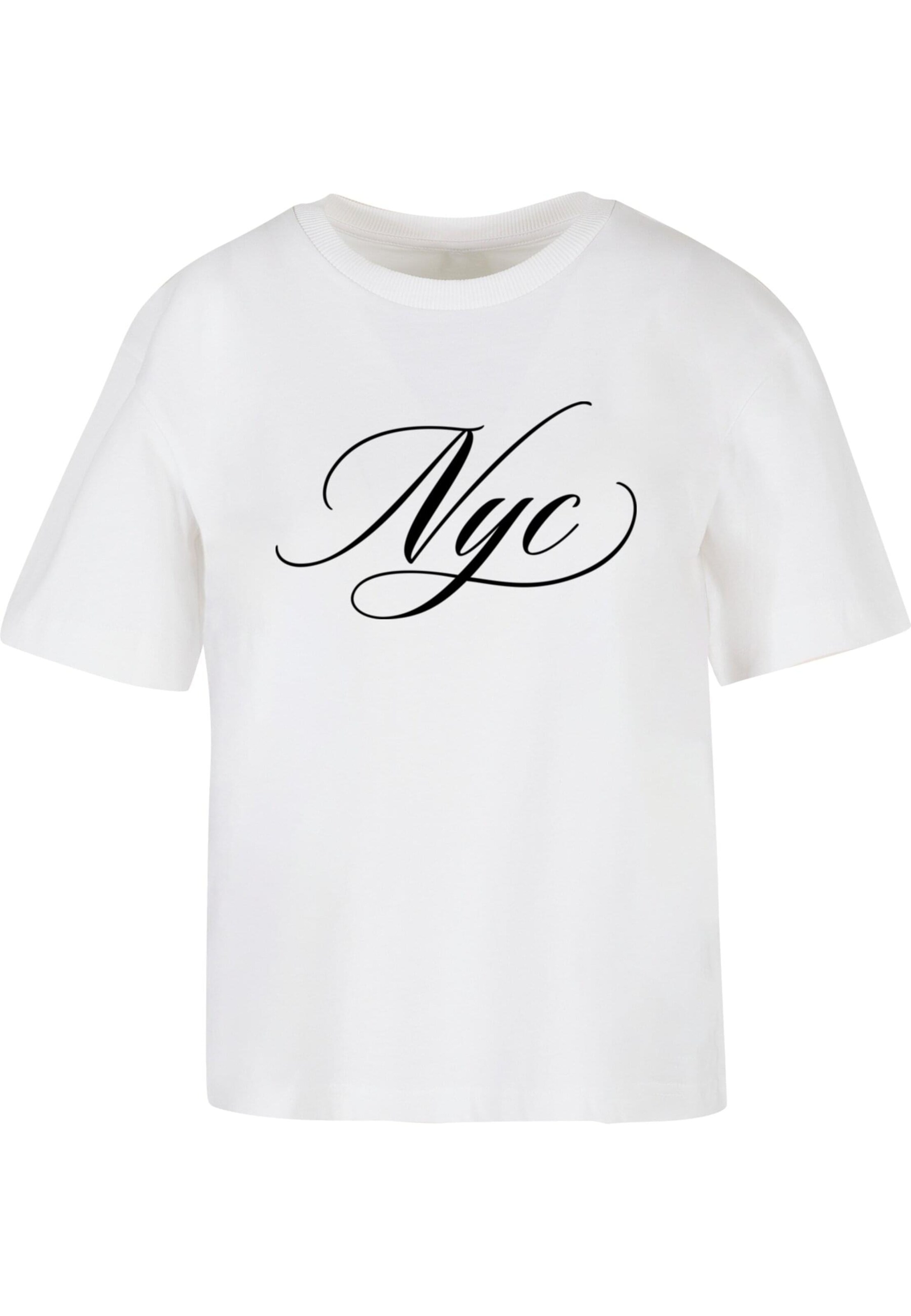 T-shirt 'NYC Calligraphy Letters' Miss Tee en blanc : devant