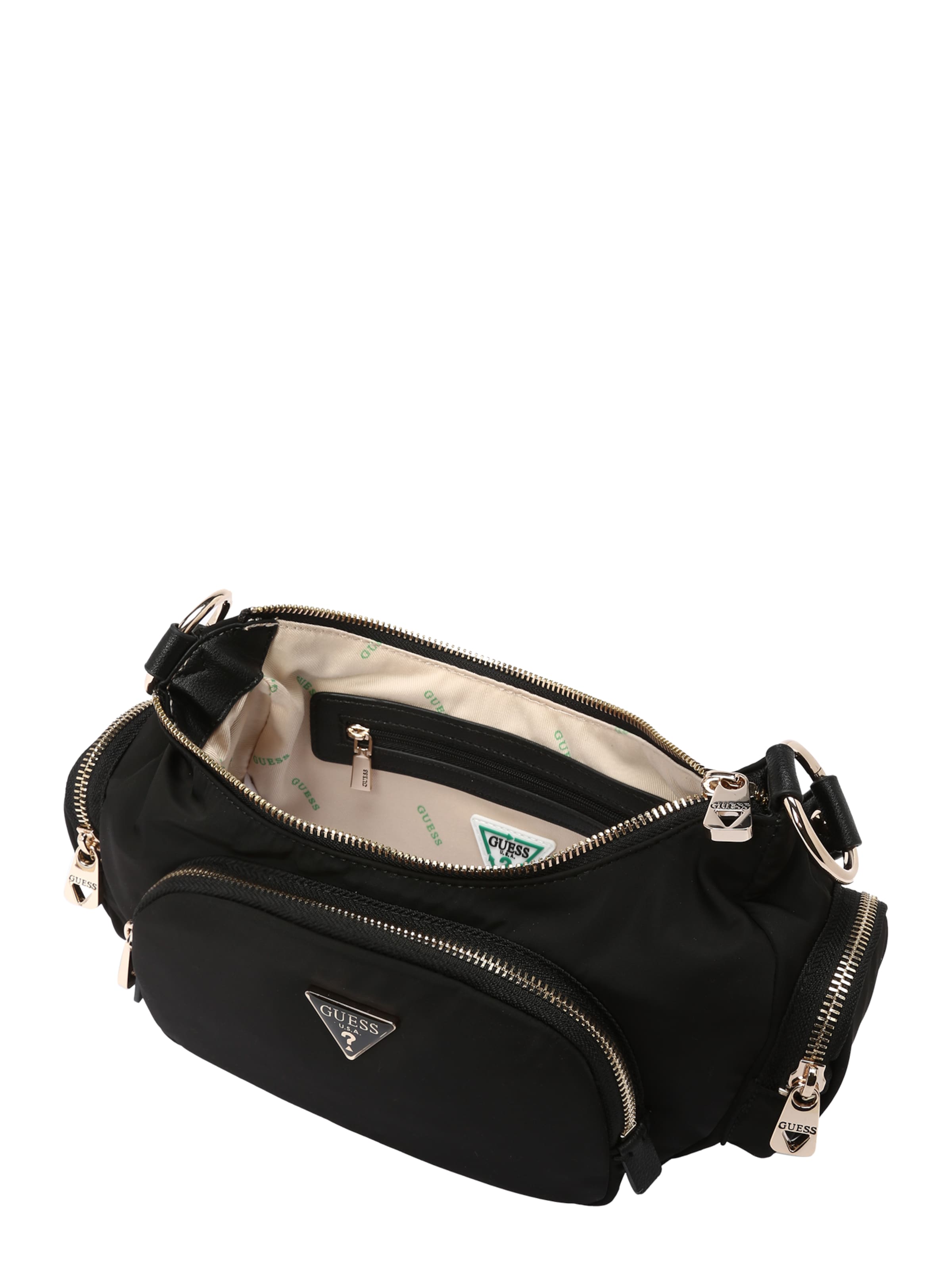 GUESS Schultertasche 'Gemma' in Schwarz