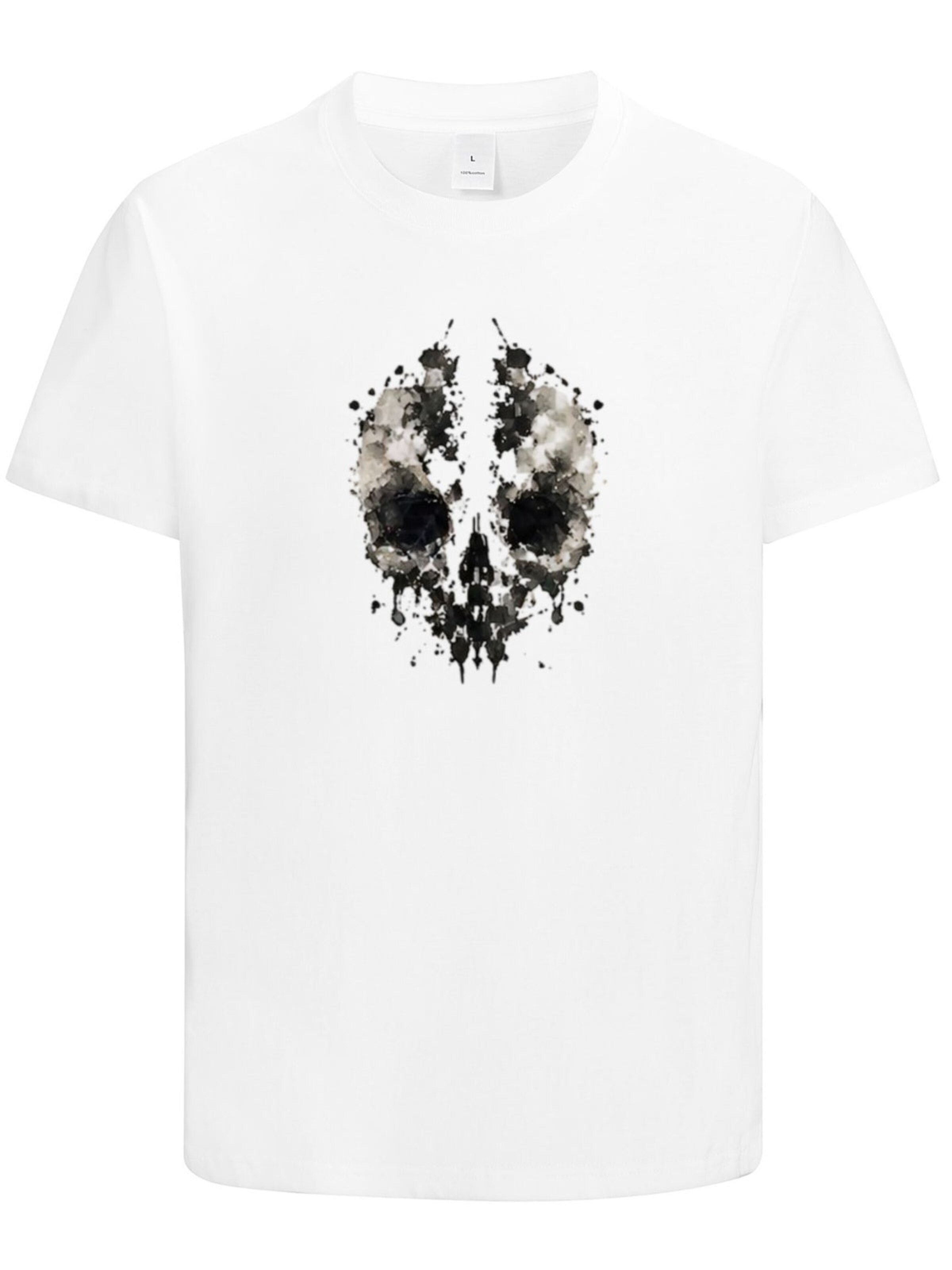 HUSKSWARE Shirt 'Grafik'‌‌‌‌‌‌‌ in Weiß: Vorderseite