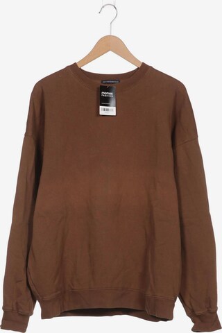 Brandy Melville Sweatshirt & Zip-Up Hoodie in XXL in Brown: front