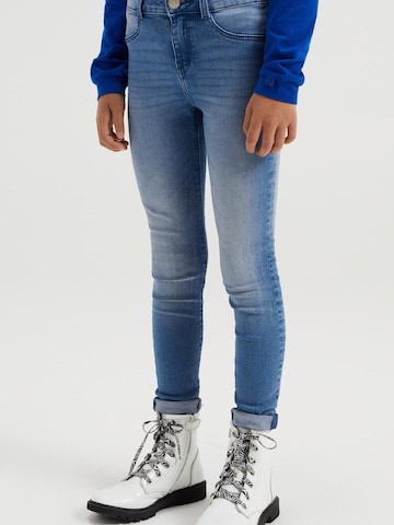 Skinny Jeans di WE Fashion in blu: frontale