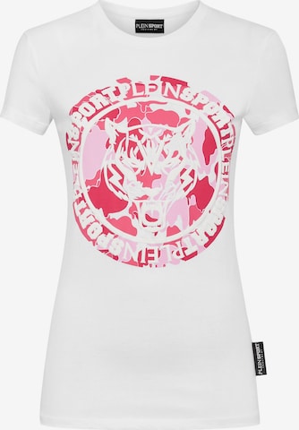 T-shirt 'Carbon Tiger' Plein Sport en blanc : devant