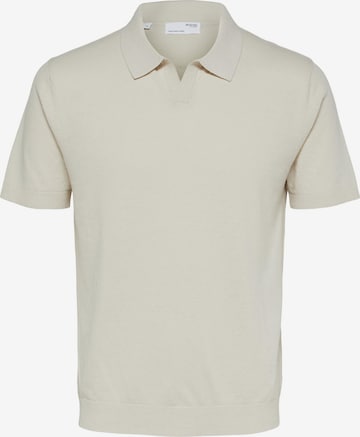 T-Shirt 'Lake' SELECTED HOMME en beige : devant