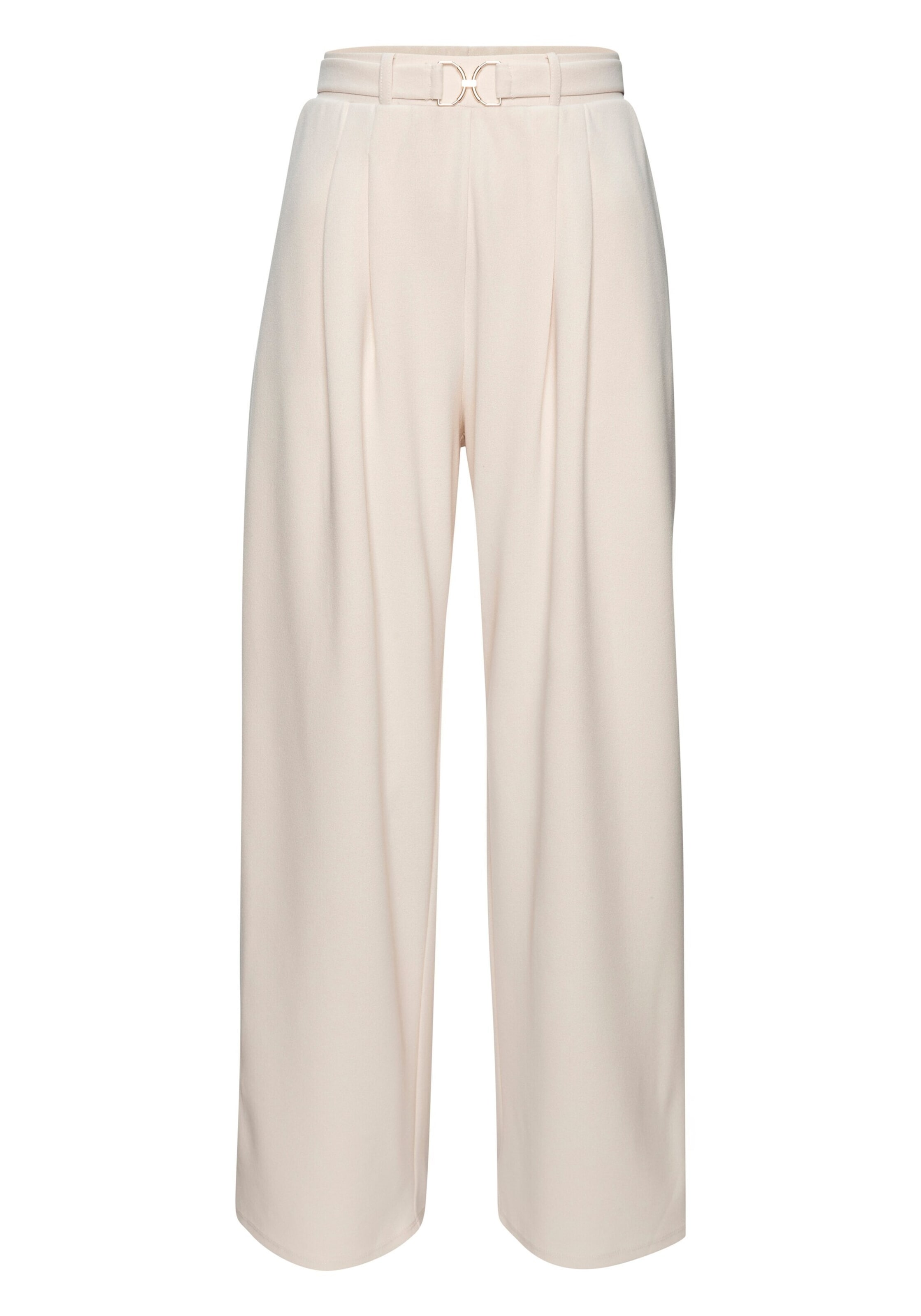 LASCANA Pleat-Front Pants in Beige: front