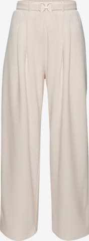 LASCANA Pleat-Front Pants in Beige: front