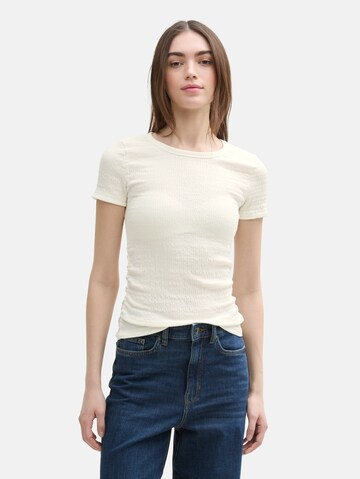 TOM TAILOR DENIM Shirt in White: front