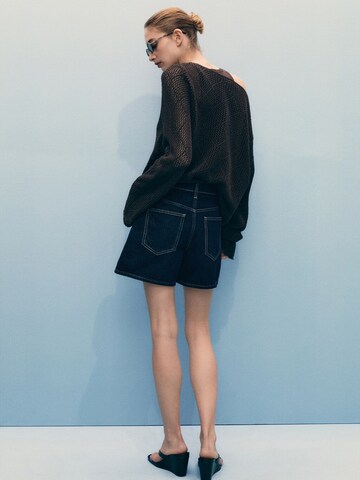 MANGO Loosefit Shorts 'ZOEY' in Blau
