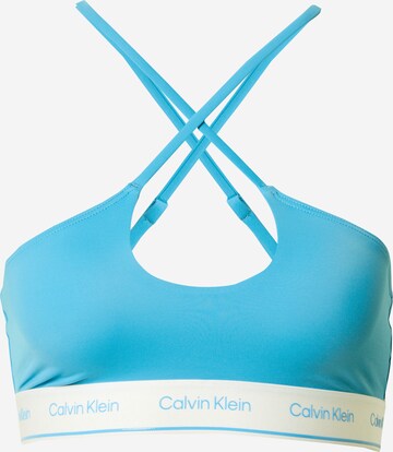 Calvin Klein Swimwear - Bustier Top de bikini en azul: frente