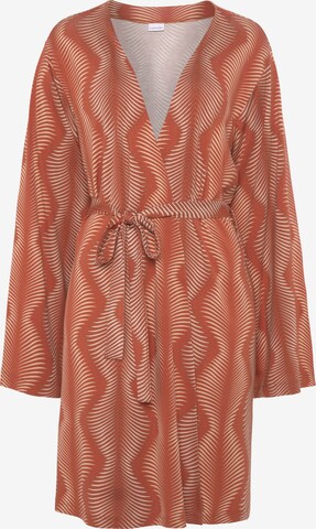 LASCANA Dressing Gown in Red: front