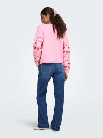 ONLY - Jersey 'ONLXMAS SNOWIE' en rosa