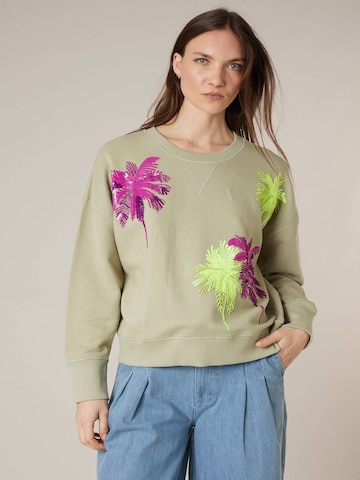 Sweat-shirt 'Lauvana' Deeluxe en vert : devant