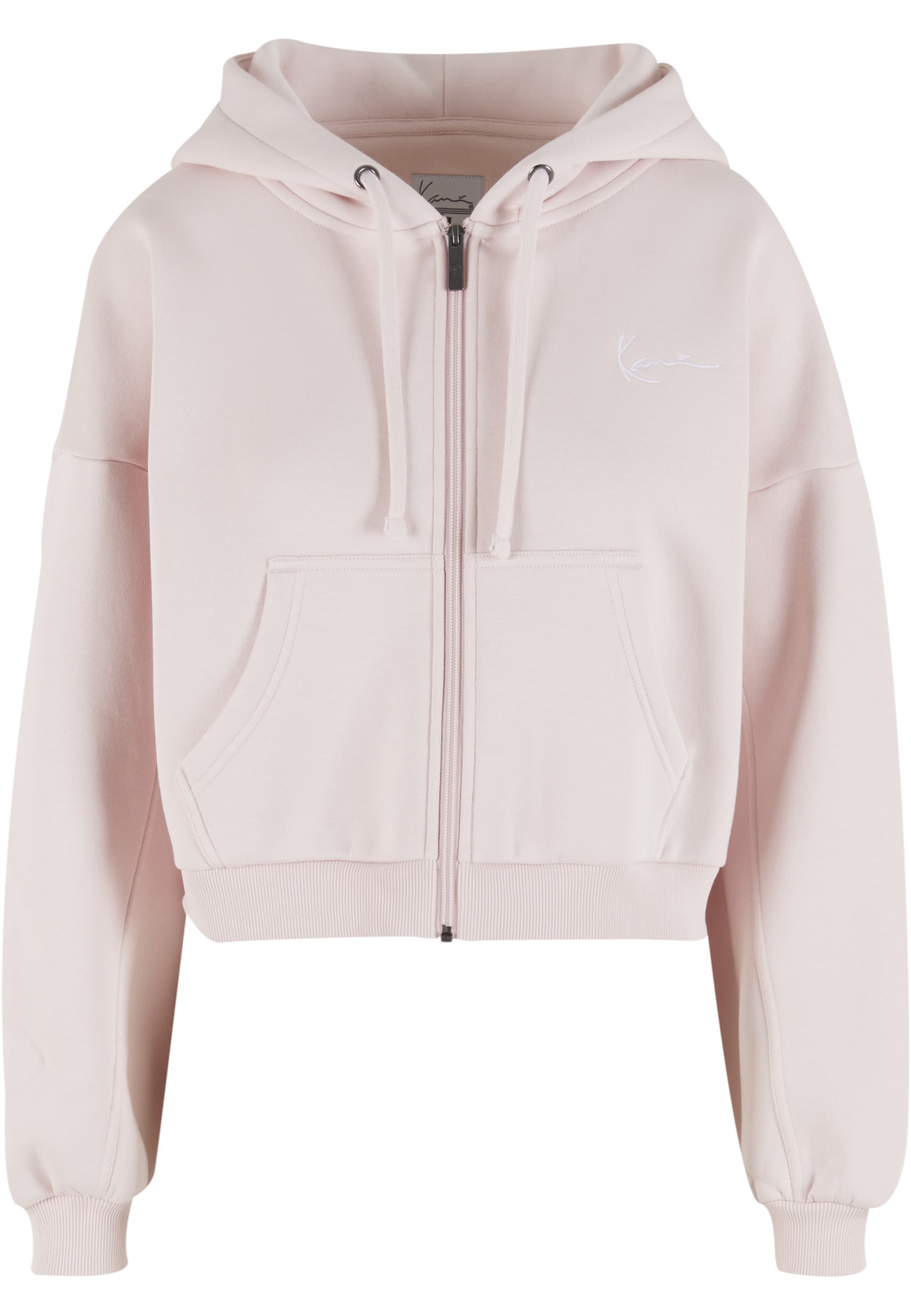 Karl Kani Sweat jacket 'Essential' in Pink: front