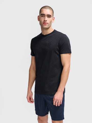 T-Shirt fonctionnel Hummel en noir : devant