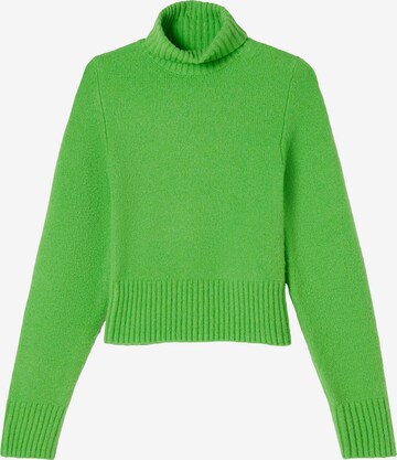 Pull-over Bershka en vert : devant