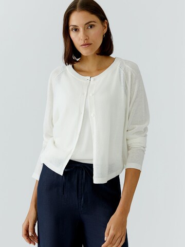 OUI Knit Cardigan in White: front