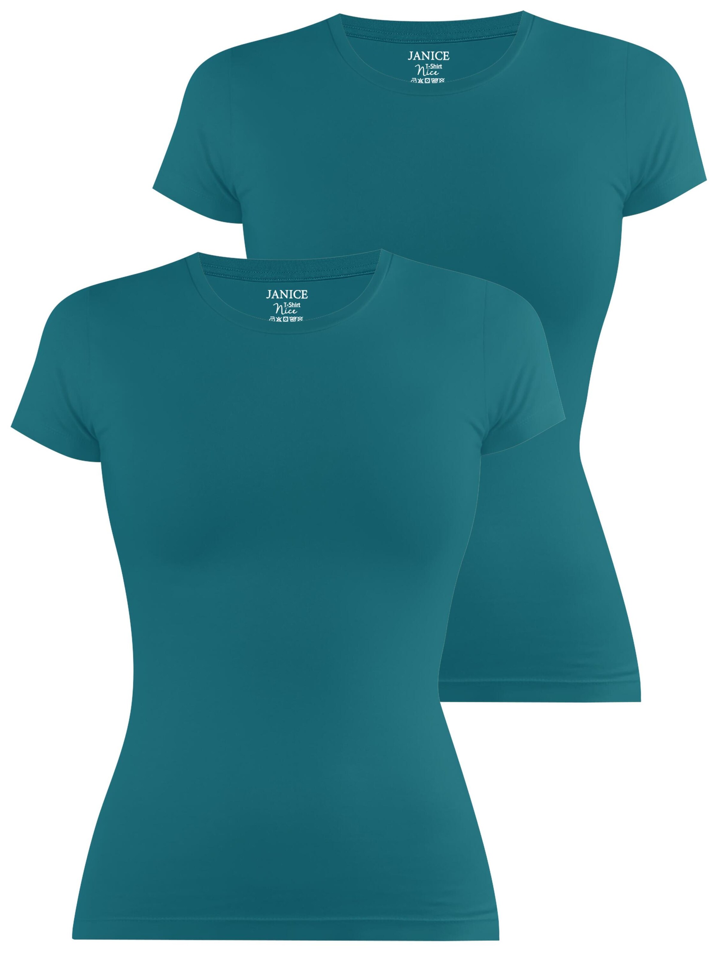 Janice Shirt 'Nice' in Blauw: voorkant