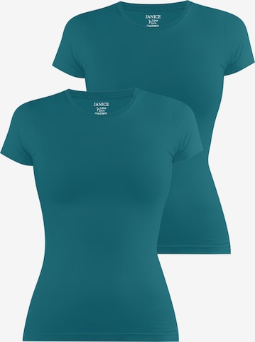Janice Shirt 'Nice' in Blau: Vorderseite