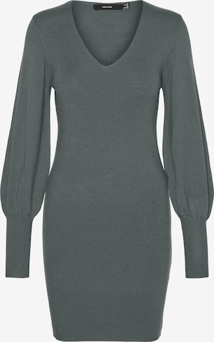 Robes en maille VERO MODA en vert : devant